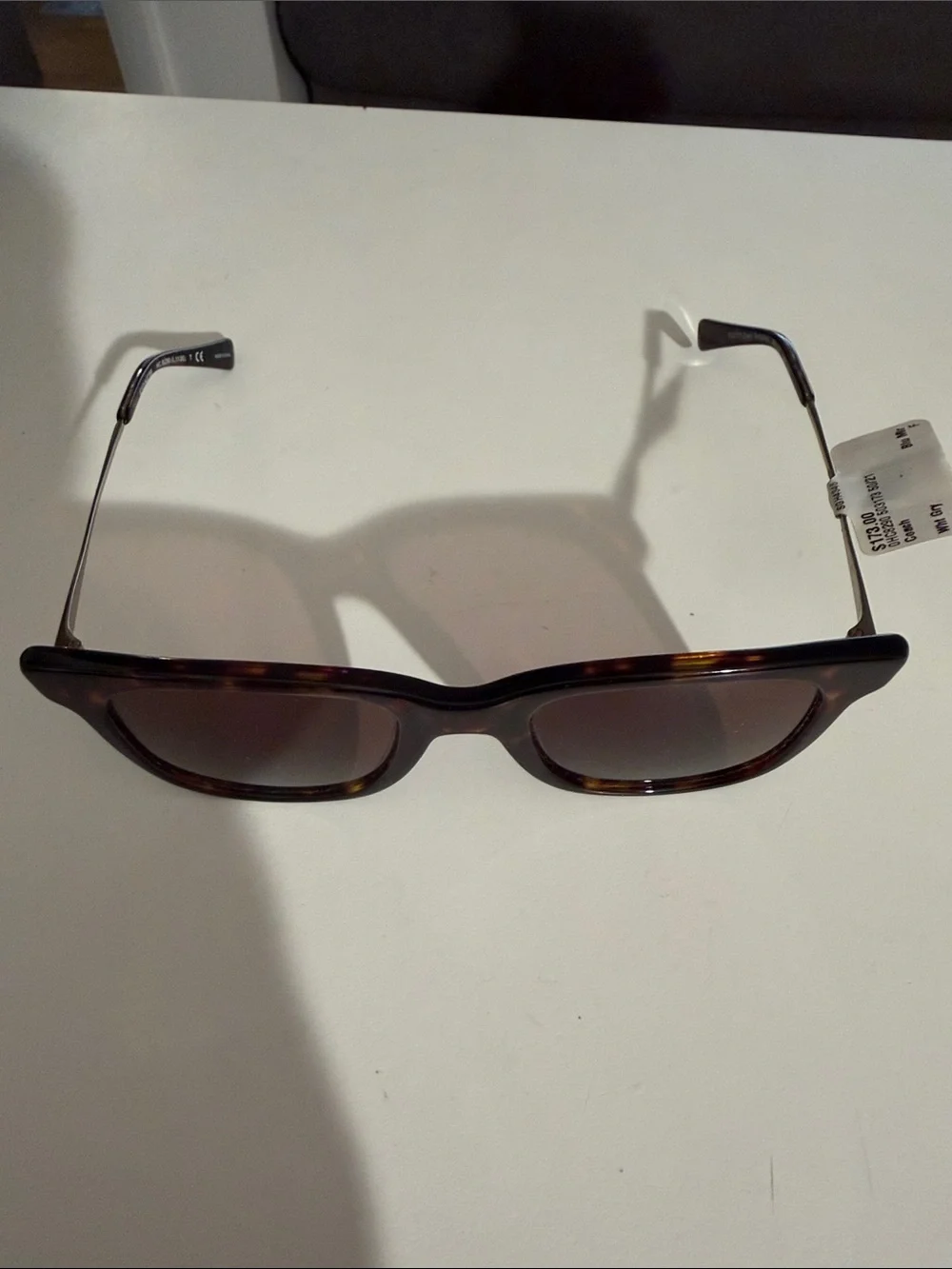 Coach Tortoiseshell Brown Slim Cat-Eye Sunglasses